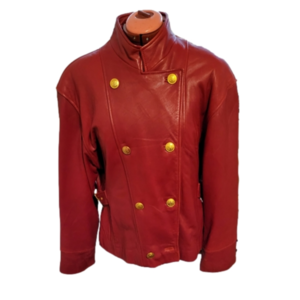 Danier Vintage moto biker red jacket